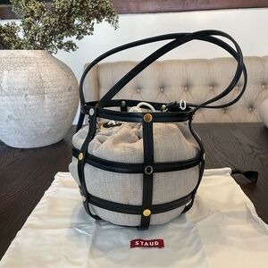 Staud Ellie Bag - Black and Natural